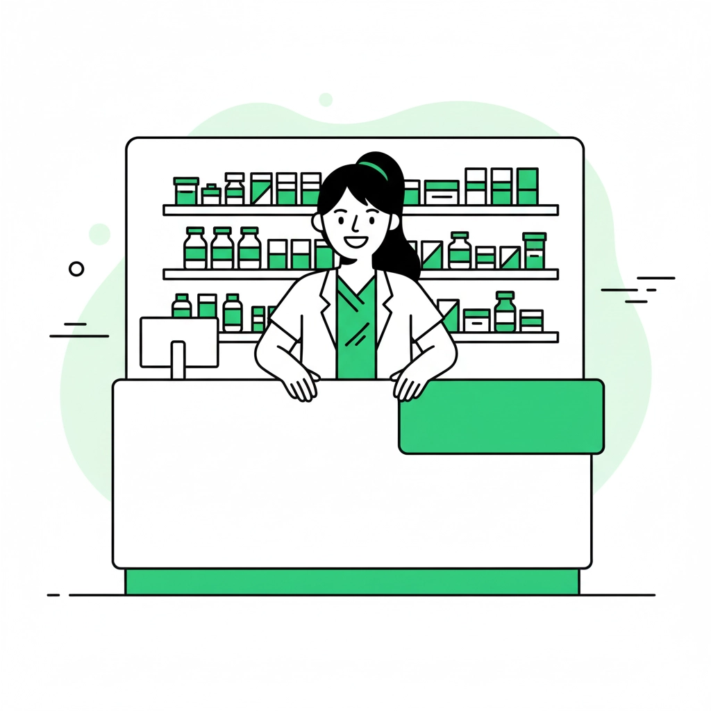 Pharmacy counter staff